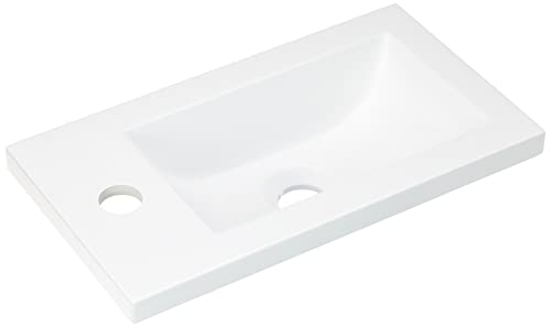 Cygnus Bath 1100122480 Lavandino con Ricarica Minerale Mini per lavabo (40 cm), Bianco Lucido