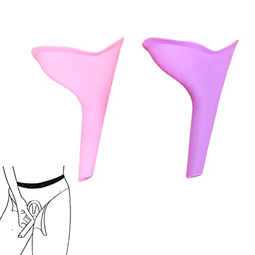 Orinatoio Femminile, Imbuto per pipi Donna, Orinatoio Portatile Donna Imbuto in Silicone, Donne in Piedi Fino a Pipì, Riutilizzabile Urinatoio Donna, per All'Aperto attività Campeggio Viaggio, 2pcs