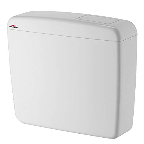 Cassetta Di Scarico Wc Esterna Con Tasto Economizzatore Per Lo Scarico Dell'Acqua. Capacità Di Scarico Lt. 9. Completa Di Tubo Di Cacciata Ø 40 E Manicotti. Colore Bianco. Dimensione Cm 44X33.