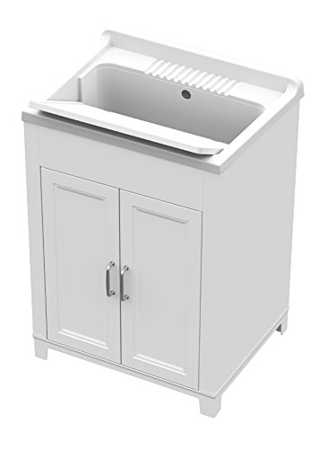Arredobagnoecucine Mobile lavatoio,cm.60x50x85, in kit, 2 ante, vasca lavapanni completo di scarico