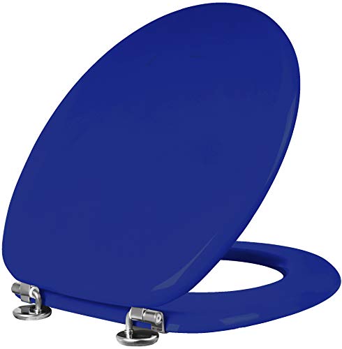 Cornat KSH33 Modena - Copriwater in pannello MDF, con cerniere in acciaio inox, colore blu