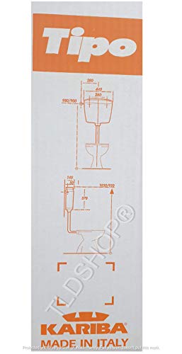 KARIBA Cassetta Esterna Universale Scarico WC Super Eco a Leva in plastica ABS 9 lt