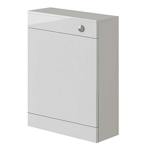 VeeBath NMWC62 BTW-Mobiletto da Bagno per WC a Scomparsa, 600 x 200 mm, Bianco Lucido