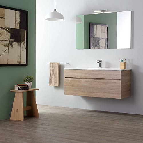 Kiamami Valentina MOBILE ARREDO BAGNO 120 CM IN QUERCIA NATURALE SOSPESO SOLE