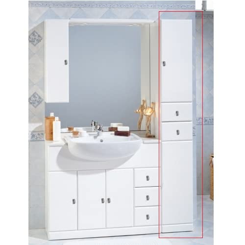 Bagno Italia Mobile Bagno Cleo 100+30 cm arredo con lavabo semincasso specchio con tettino l
