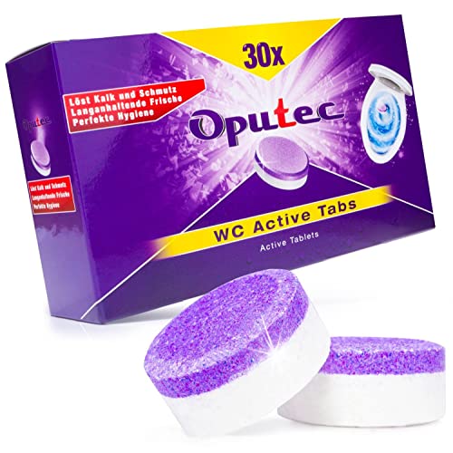 30 x pastiglie per WC, Oputec WC Active Tabs: Per la pulizia di WC, toilette e orinatoi.